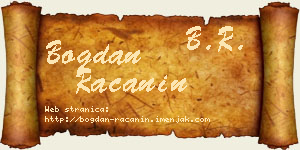 Bogdan Račanin vizit kartica